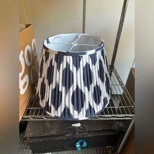 Sorella Glenn navy and white lampshade 10” x 11” x 16” NEW